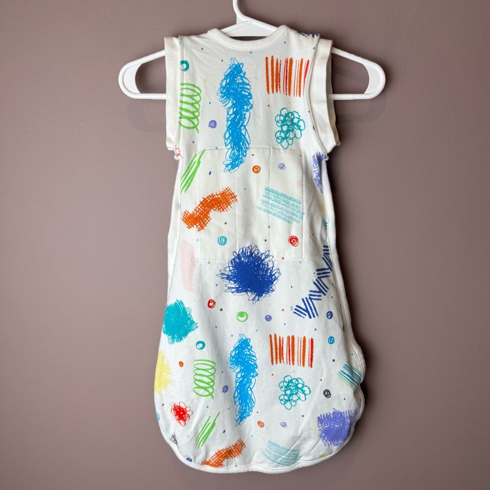 White Scribble Print Sleep Sack - Baby Pajamas - Picture 8 of 8
